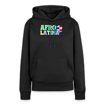 Afro Latina Panama Latinas Amérique latine - Sweat à capuche Premium bio Femme - noir - Devant - Julia (174cm)
