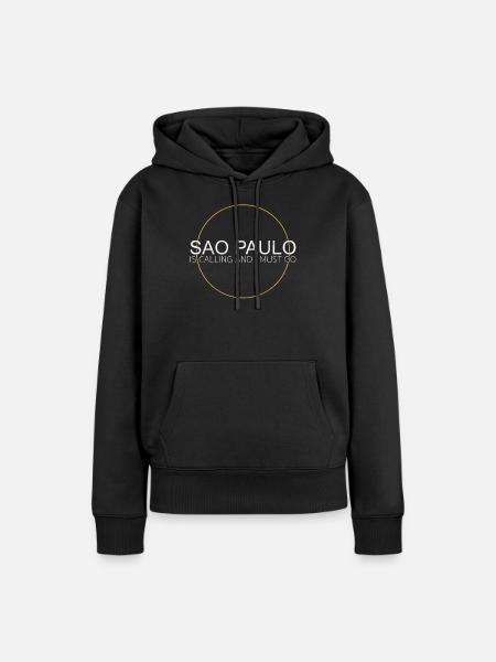 Sao Paulo Spruch - Frauen Premium Bio Hoodie - Schwarz