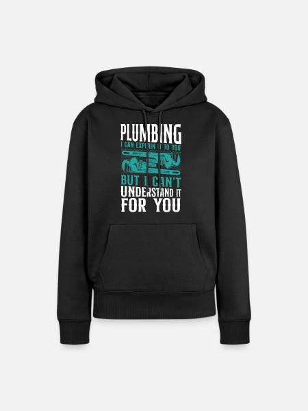 Plumbing Plumber Vintage Plumbing - Dame Premium hoodie, økologisk bomuld - sort