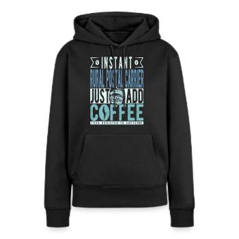 Conférence sur le code postal rural Café Dicton - Sweat à capuche Premium bio Femme - noir - Devant - Julia (174cm)