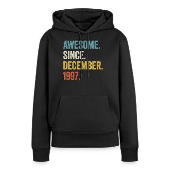 Awesome Since December 1997 25. Geburtstag - Frauen Premium Bio Hoodie - Schwarz - Vorne - Julia (174cm)