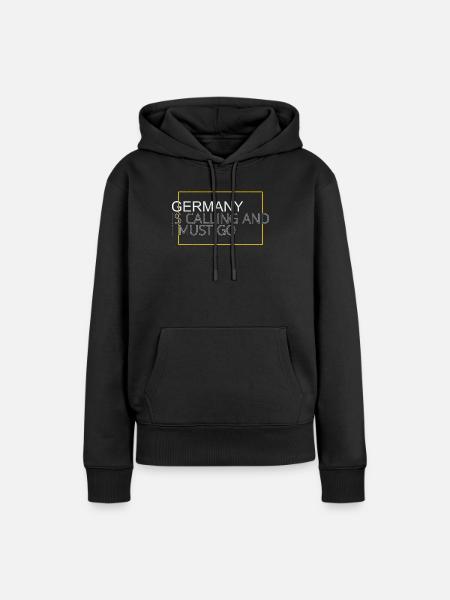 Deutschland Spruch - Frauen Premium Bio Hoodie - Schwarz