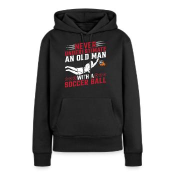Soccer Player Grandpa Soccer Lover - Soccer Grandp - Frauen Premium Bio Hoodie - Schwarz - Vorne - Julia (174cm)