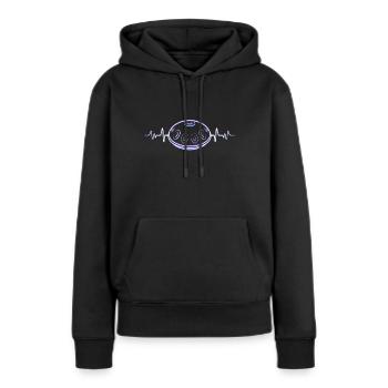 Klangschale Blech Percussion Drummer Schlagzeug - Frauen Premium Bio Hoodie - Schwarz - Vorne - Julia (174cm)