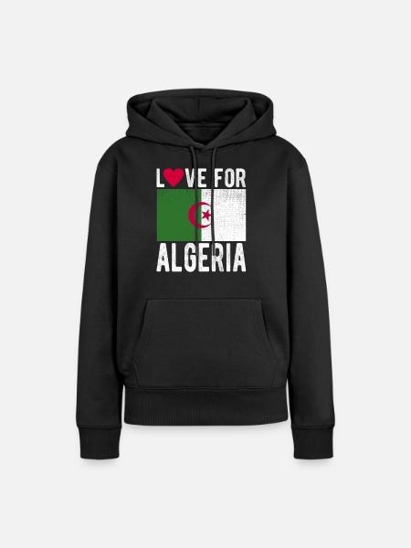 Algerien Souvenir - Frauen Premium Bio Hoodie - Schwarz