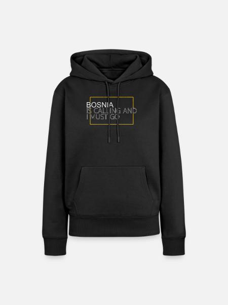 Bosnien Spruch - Frauen Premium Bio Hoodie - Schwarz