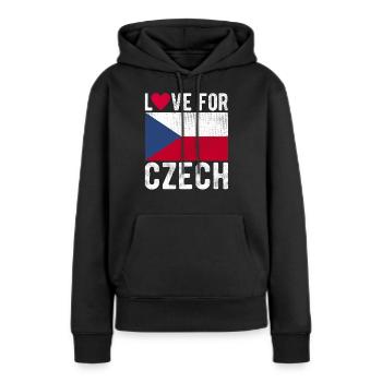 Tschechisch Souvenir - Frauen Premium Bio Hoodie - Schwarz - Vorne - Julia (174cm)