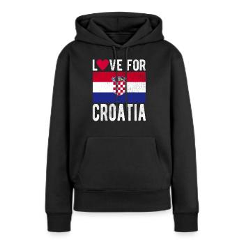 Kroatien Souvenir - Frauen Premium Bio Hoodie - Schwarz - Vorne - Julia (174cm)