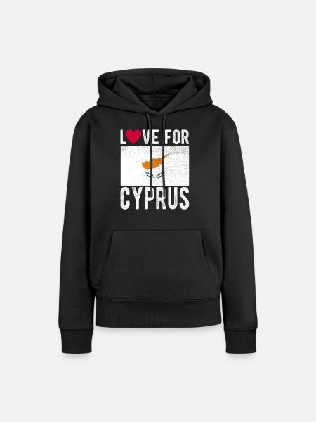 Zypern Souvenir - Frauen Premium Bio Hoodie - Schwarz