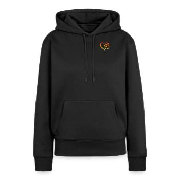 Soccer Player - Soccer Heart Soccer Ball - Frauen Premium Bio Hoodie - Schwarz - Vorne - Julia (174cm)