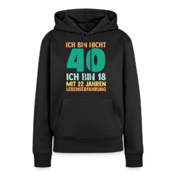 Vierzig 40 Jahre Vierzigster Geburtstag - Frauen Premium Bio Hoodie - Schwarz - Vorne - Julia (174cm)