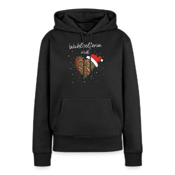 Wahlhelferin mit Herz Wahlvorstand Nikolaus - Frauen Premium Bio Hoodie - Schwarz - Vorne - Julia (174cm)