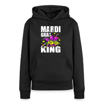 Mardi Gras King Shenanigan Mascarade Joker Jester - Sweat à capuche Premium bio Femme - noir - Devant - Julia (174cm)