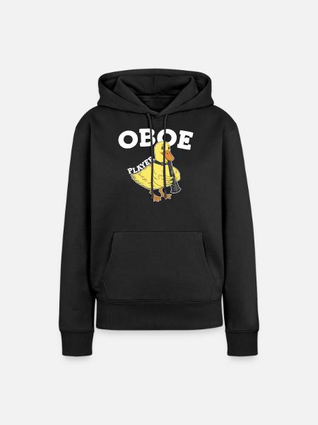 Oboe Musiker - Frauen Premium Bio Hoodie - Schwarz