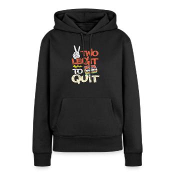 Hip-hop - Sweat à capuche Premium bio Femme - noir - Devant - Julia (174cm)