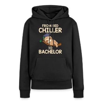 Du refroidisseur de lit au Bachelor 2023 - Sweat à capuche Premium bio Femme - noir - Devant - Julia (174cm)