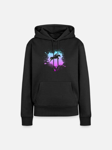 Reitsport - Frauen Premium Bio Hoodie - Schwarz