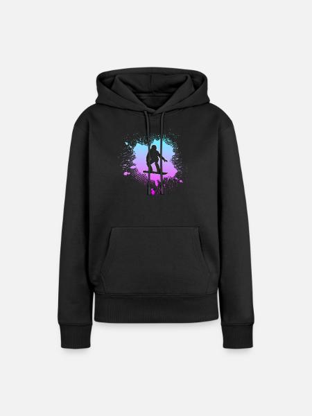 Snowboarding - Frauen Premium Bio Hoodie - Schwarz