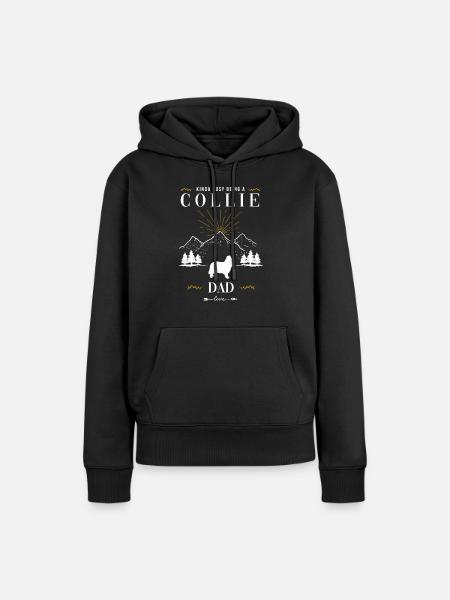 Collie - Frauen Premium Bio Hoodie - Schwarz