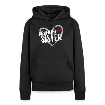 Drumline Trommeln Geschenk - Frauen Premium Bio Hoodie - Schwarz - Vorne - Julia (174cm)