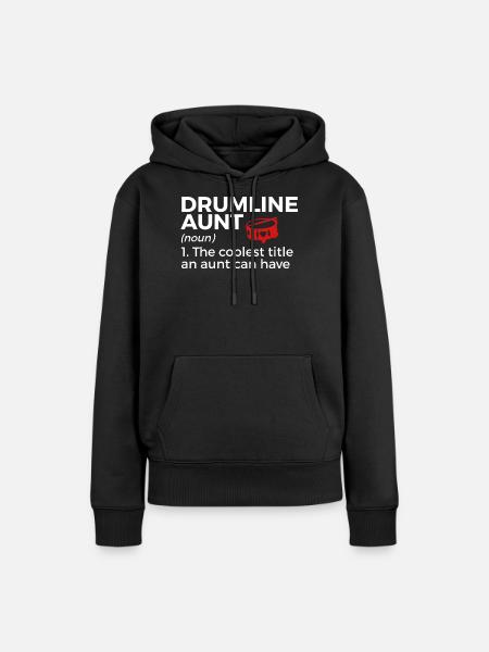 Drumline Trommeln Geschenk - Frauen Premium Bio Hoodie - Schwarz