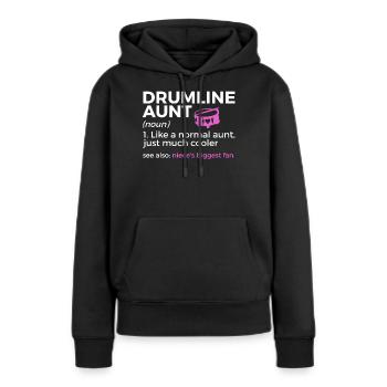 Drumline Trommeln Geschenk - Frauen Premium Bio Hoodie - Schwarz - Vorne - Julia (174cm)
