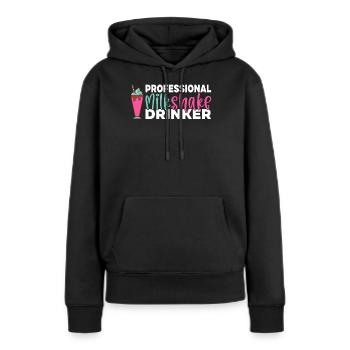 Ich liebe Milchshakes Milchshake Geschenk - Frauen Premium Bio Hoodie - Schwarz - Vorne - Julia (174cm)