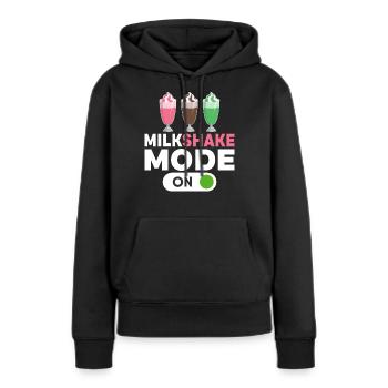 Ich liebe Milchshakes Milchshake Geschenk - Frauen Premium Bio Hoodie - Schwarz - Vorne - Julia (174cm)