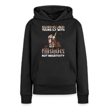 Ich liebe Milchshakes Milchshake Geschenk - Frauen Premium Bio Hoodie - Schwarz - Vorne - Julia (174cm)