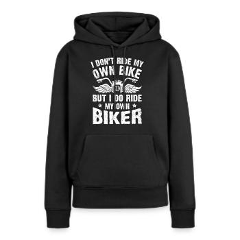 Je ne fais pas mon propre vélo, mais je fais mon propre vélo - Sweat à capuche Premium bio Femme - noir - Devant - Julia (174cm)