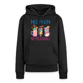 Ich liebe Milchshakes Milchshake Geschenk - Frauen Premium Bio Hoodie - Schwarz - Vorne - Julia (174cm)