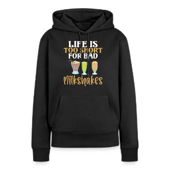Ich liebe Milchshakes Milchshake Geschenk - Frauen Premium Bio Hoodie - Schwarz - Vorne - Julia (174cm)