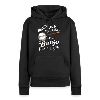 Chemises Banjo Pour Hommes Bluegrass Appalachia Folk - Sweat à capuche Premium bio Femme - noir - Devant - Julia (174cm)