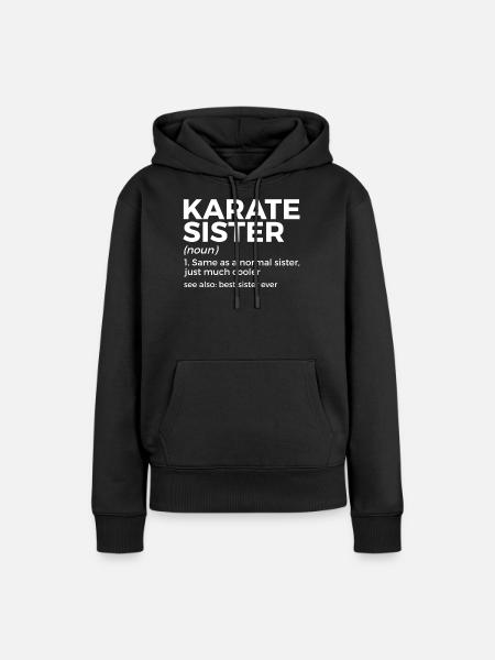 Karate - Frauen Premium Bio Hoodie - Schwarz