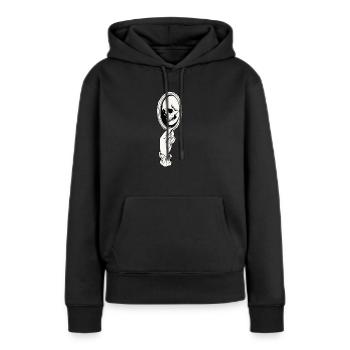 Gothique - Sweat à capuche Premium bio Femme - noir - Devant - Julia (174cm)