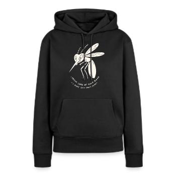 Moustique - Sweat à capuche Premium bio Femme - noir - Devant - Julia (174cm)