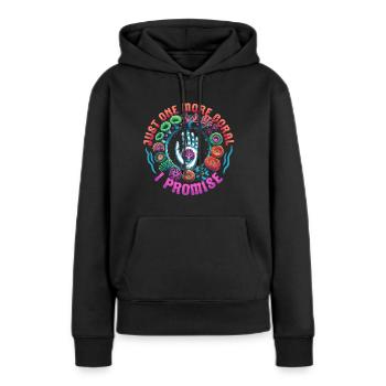 Reproduction de coraux Éleveurs de coraux - Sweat à capuche Premium bio Femme - noir - Devant - Julia (174cm)