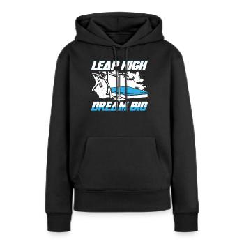 Stabhochsprung Stabspringer Stabhochspringer - Frauen Premium Bio Hoodie - Schwarz - Vorne - Julia (174cm)