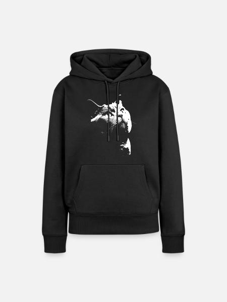 Britse Korthaar Kat - Vrouwen Premium Bio hoodie - zwart