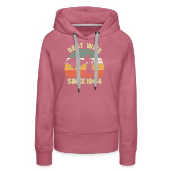 Meilleure épouse depuis 1984 - 1984 Cadeau d’anniversaire - Sweat à capuche Premium bio Femme - mauve - Devant - Isabella (175cm)
