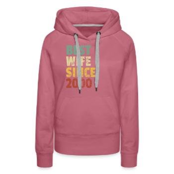 Meilleure femme depuis 2000 Anniversaire drôle Anniversaire - Sweat à capuche Premium bio Femme - mauve - Devant - Isabella (175cm)