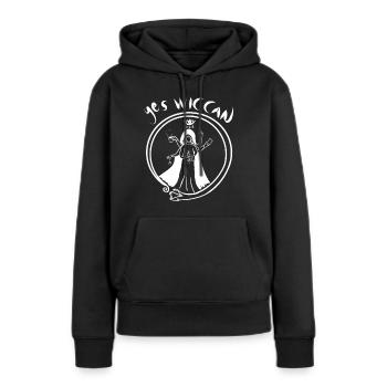 Ja Wicca - Frauen Premium Bio Hoodie - Schwarz - Vorne - Julia (174cm)