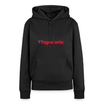 Jugoslavija Yugoslavia Jugo Tito SFRJ Jugoslawien - Frauen Premium Bio Hoodie - Schwarz - Vorne - Julia (174cm)