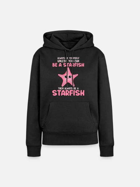 Seestern - Frauen Premium Bio Hoodie - Schwarz