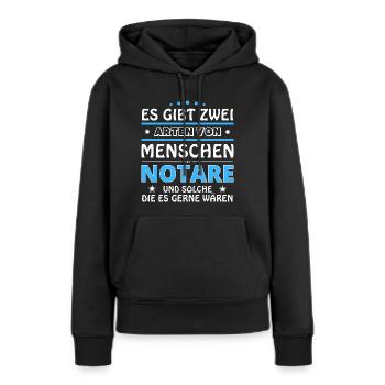 Notare Geschenk - zwei Arten von... Design - Frauen Premium Bio Hoodie - Schwarz - Vorne - Julia (174cm)
