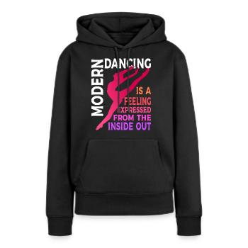 Modern danse d’expression Sort - Sweat à capuche Premium bio Femme - noir - Devant - Julia (174cm)