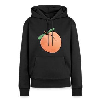 peach - Women’s Premium Organic Hoodie - black - Front - Julia (174cm)