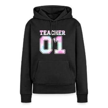 Teacher 01 - Frauen Premium Bio Hoodie - Schwarz - Vorne - Julia (174cm)