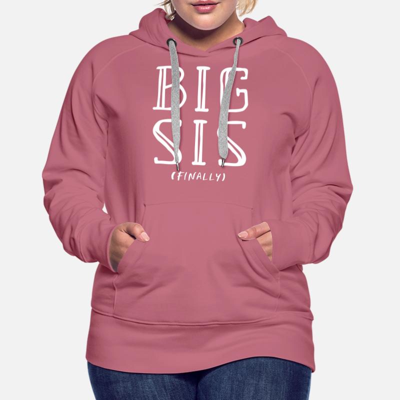 Ich werde endlich große Schwester Geschenkidee Frauen Premium Bio Hoodie