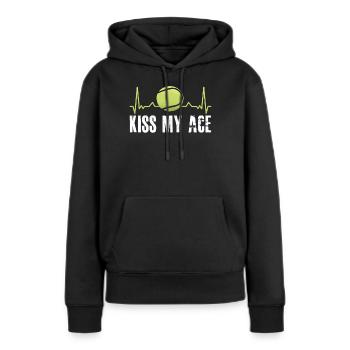 Cadeau de tennis amusant pour Tous les joueurs de tennis - Sweat à capuche Premium bio Femme - noir - Devant - Julia (174cm)